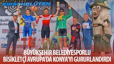 Büyükşehir Belediyesporlu Bisikletçi Avrupa’da Konya’yı Gururlandırdı