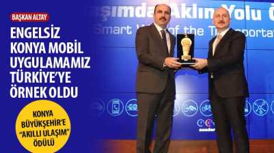 Konya Büyükşehir’e “Akıllı Ulaşım” Ödülü