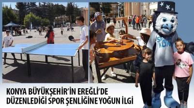 Konya Büyükşehir’in Ereğli’de Düzenlediği Spor Şenliğine Yoğun İlgi